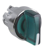 Green illuminated selector head ZB4BK1233